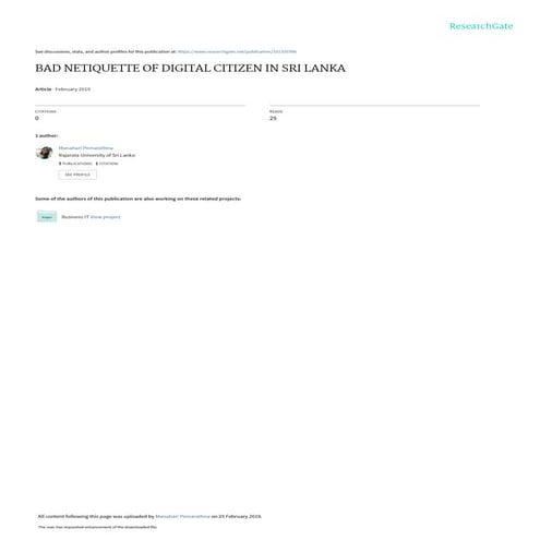 Bad netiquette of_digital_citizen_in_sri_lanka