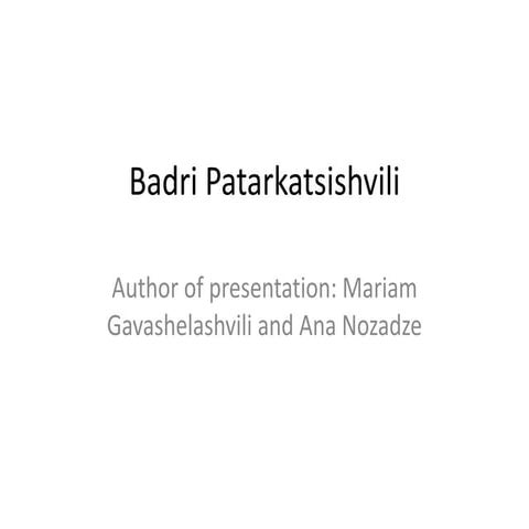 Badri patarkatsishvili PPT