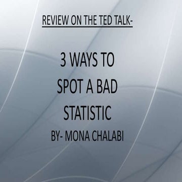 3 ways to spot a bad statistic.