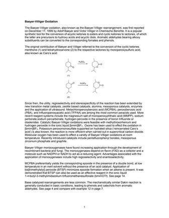 Baeyer-Villiger Oxidation
