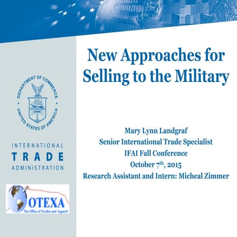 New Approaches for Selling to the Military