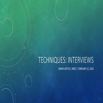 Business Analysis Fundamentals - Techniques: Interviews