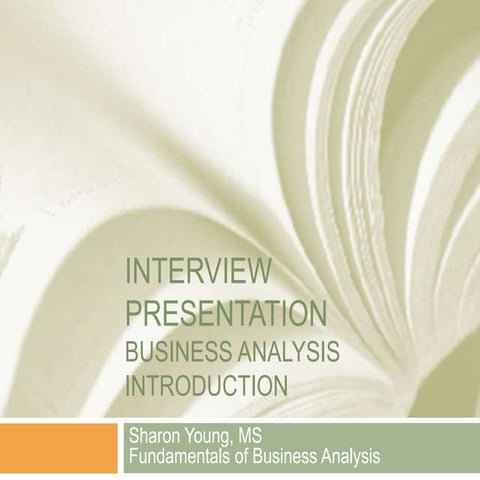 Business Analysis fundamentals 