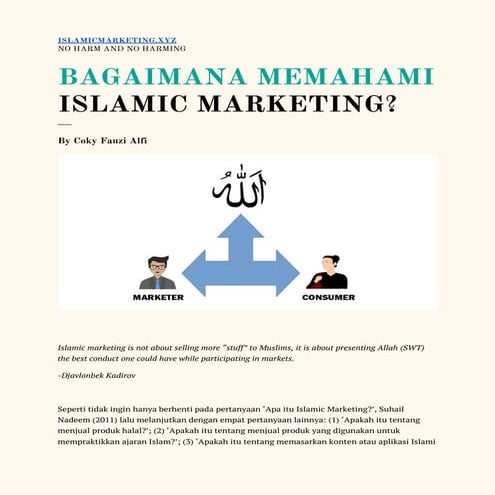 Bagaimana Memahami Islamic Marketing?