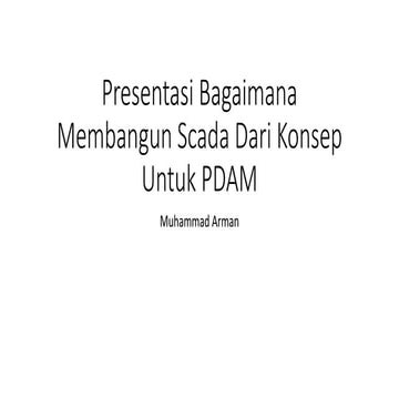 Bagaimana membangun sistem scada dari konsep untuk PDAM