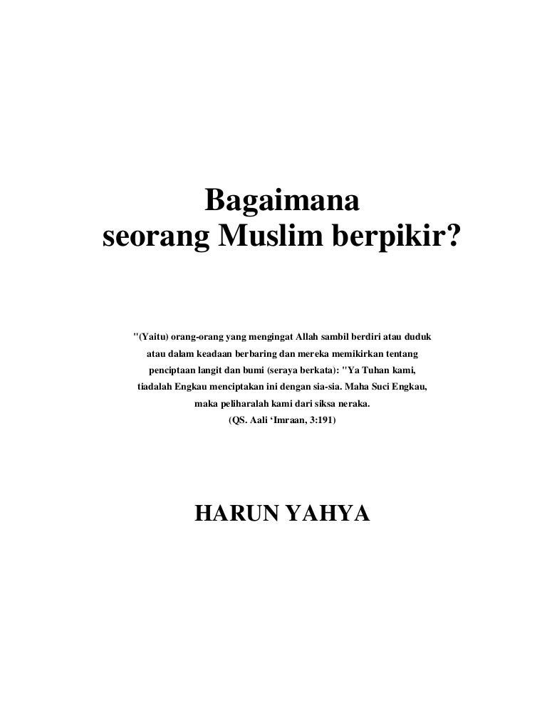 Bagaimana Seorang Muslim Berpikir