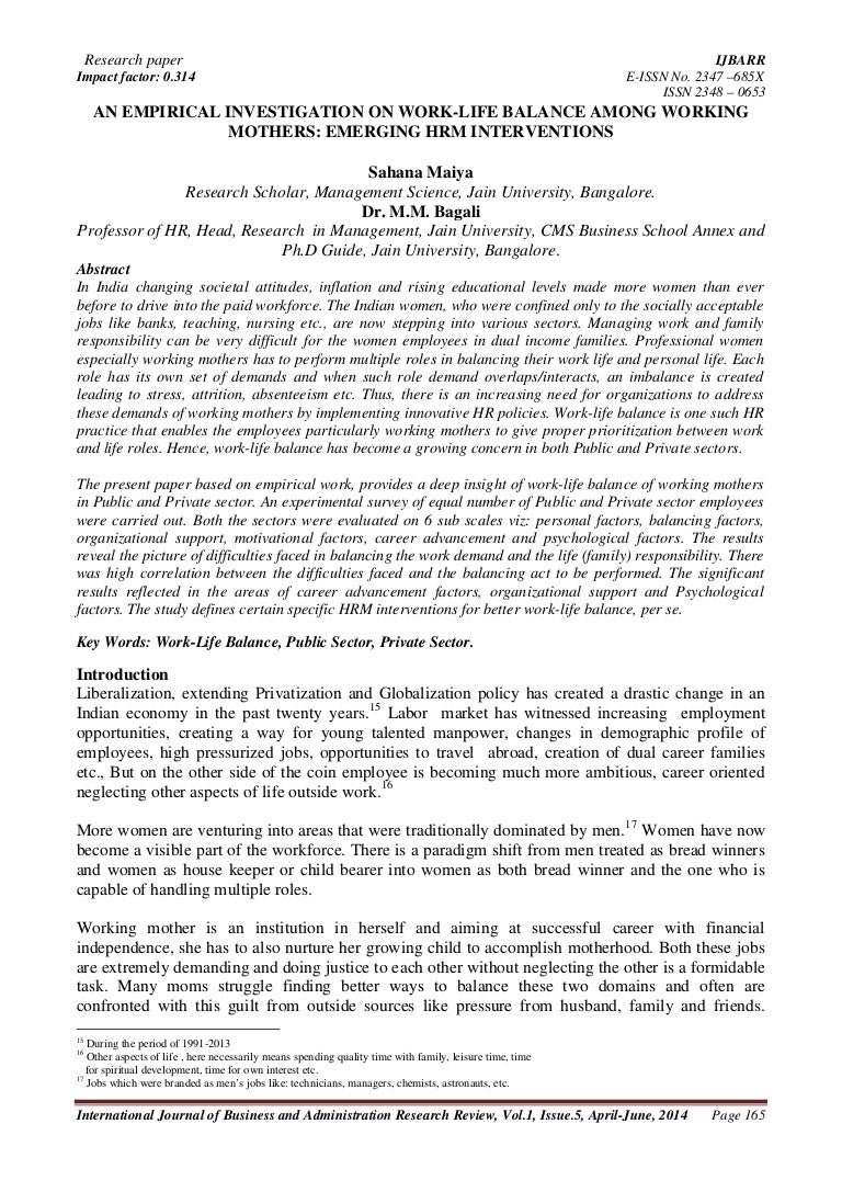 Work life balance research studies image