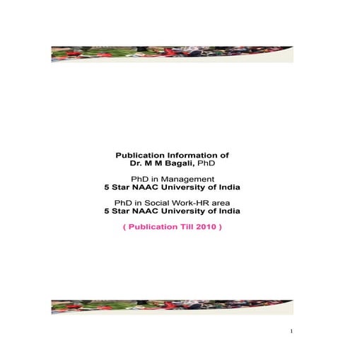 Bagali MM 2010 onwards Publications/ Research/ Papers / Publications  