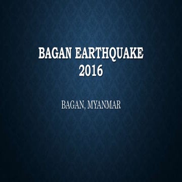 Bagan earthquake 2016
