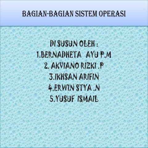Bagian bagian sistem operasi
