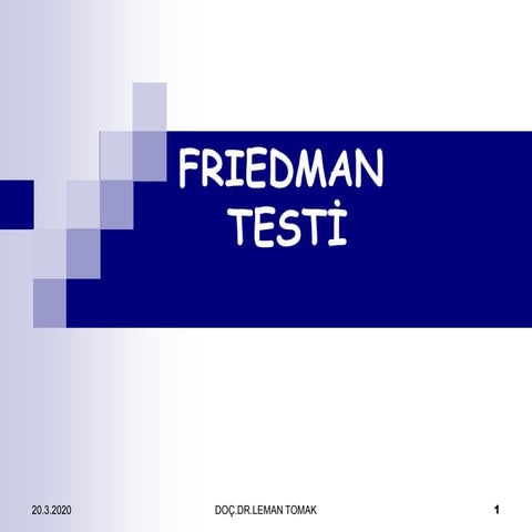 Friedman Test: Nonparametric Two-Way Variance Analysis and Applications ...