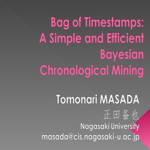 Bag of Timestamps: A Simple and Efficient Bayesian Chronological Mining