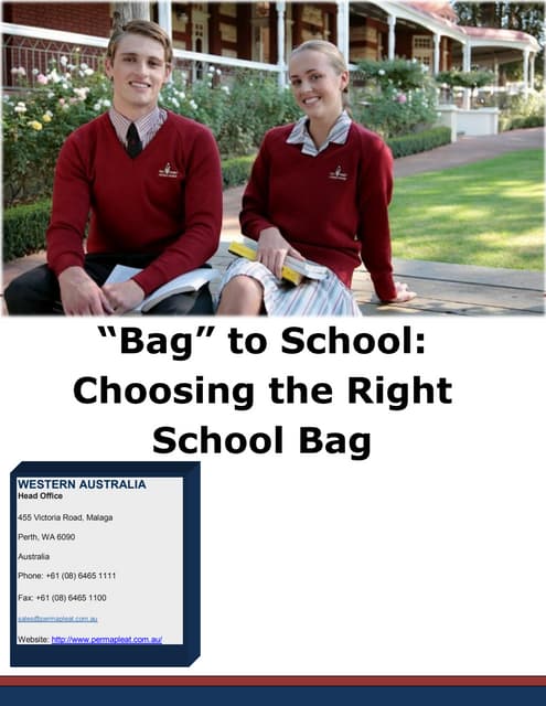 Bag to school choosing the right school bag