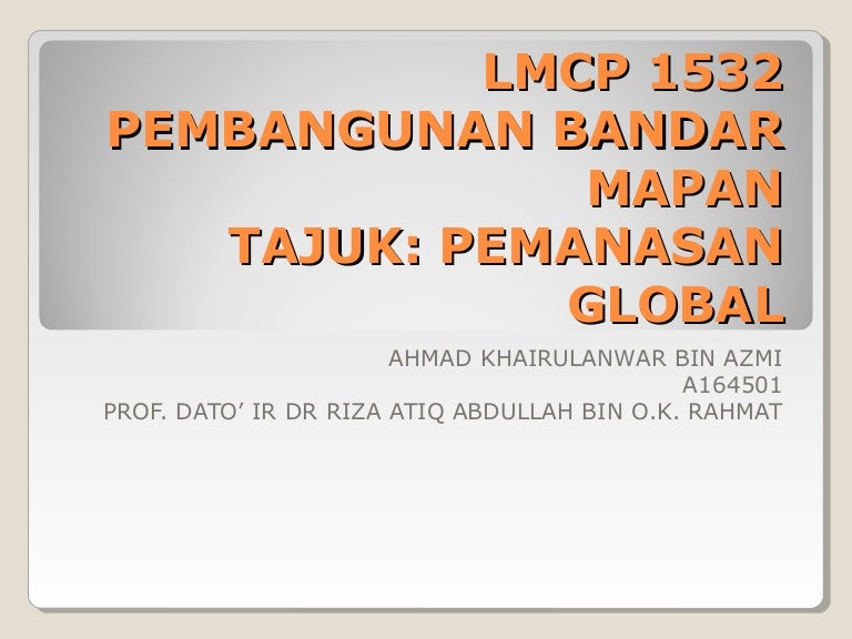 Bahagian 6 pemanasan global