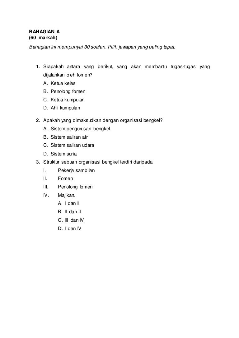 Soalan RBT Tahun 6 Penggal 1