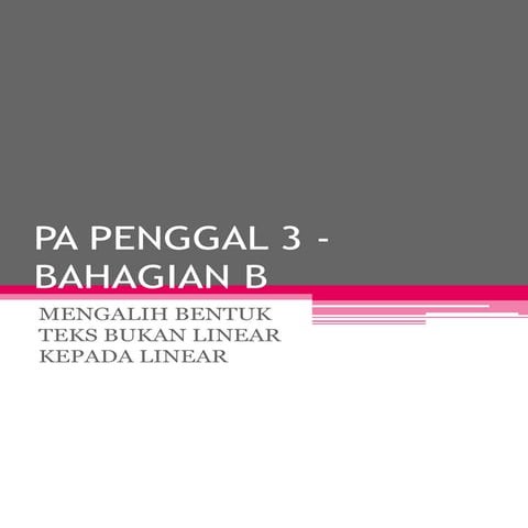 STPM BAHAGIAN B SEMESTER 3