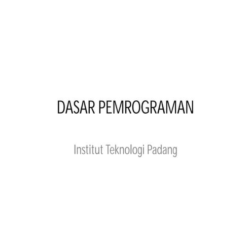Bahan ajar-dasar-pemrograman
