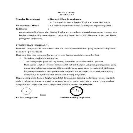Bahan ajar-lingkaran