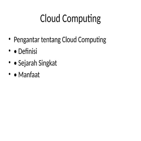 Ppt cloud computing | PPTX