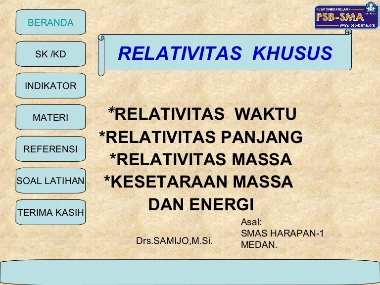 Contoh Soal Fisika Kelas 12 Relativitas