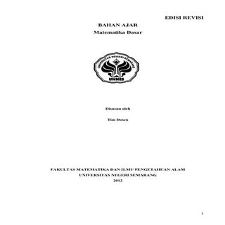 Bahan ajar matematika dasar univers...