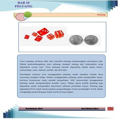 Bahan ajar materi peluang kelas viii
