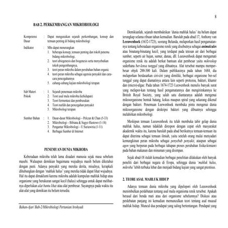 BAHAN BACAAN BAB 2 - Perkembangan Mikrobiologi (1).pdf