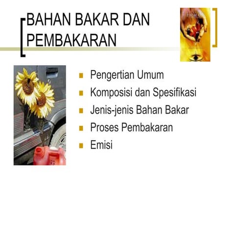 Bahan bakar dan pembakaran