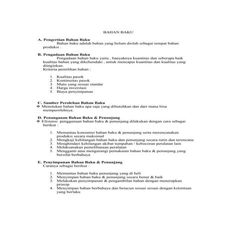 Bahan baku (Kewirausahaan)