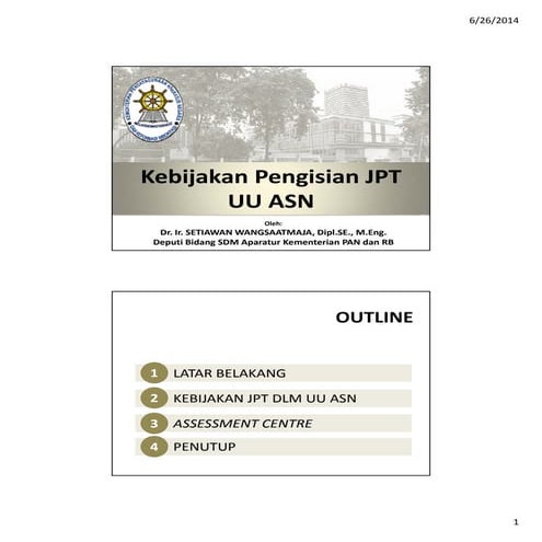 Bahan deputi sdm aparatur sosialisasi permenpan 13 2014 surabaya 26 juni 2014
