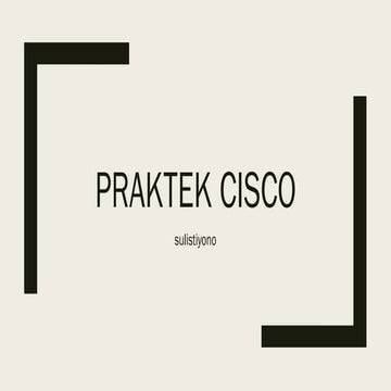 Bahan Praktek Jaringan dengan CISCO packet tracert