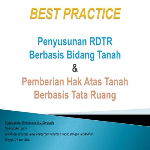 Penyusunan rdtr berbasis bidang tanah 1 | PPTX