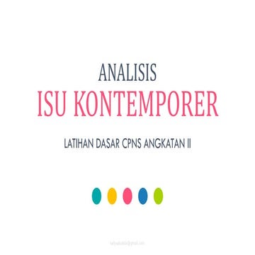 Analisis Isu Kontemporer Latsar CPNS
