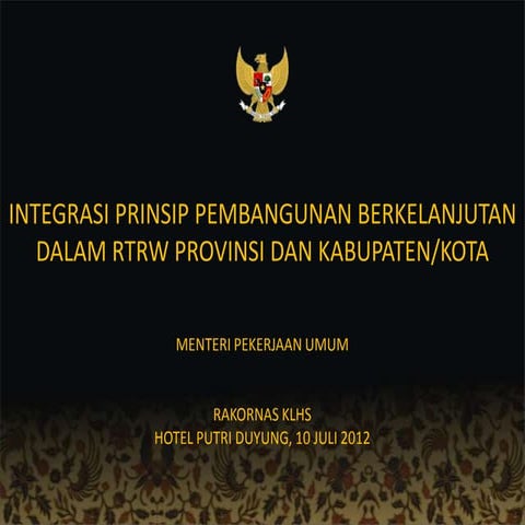 Bahan tayang menteri pu   rakornas klhs