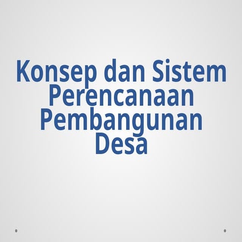 Bahan Tayang perencanaan pembangunan desa.pptx