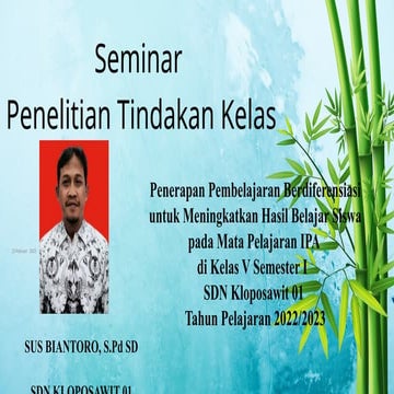 Bahan Tayang Untuk Kenaikan tingkat jenjang SD