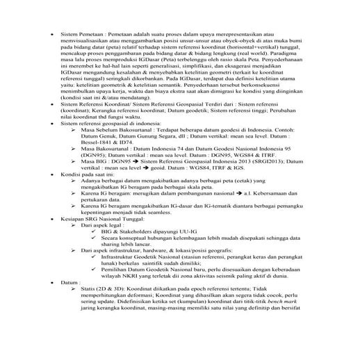 Rangkuman Mata Kuliah Sistem Referensi Geospasial