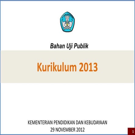 Bahan Uji Publik Kurikulum 2013