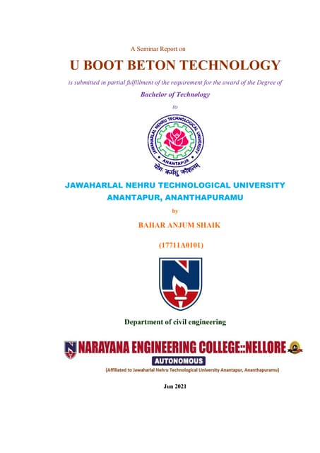 U boot technology | PPTX | Civil Engineering Industry | Industries