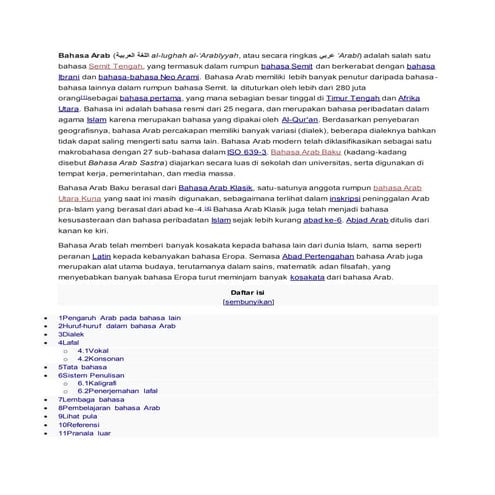 Bahasa Arab Dalam Peradaban Islam: Pentingnya Bahasa Arab dalam Sejarah