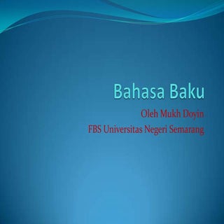 Bahasa baku