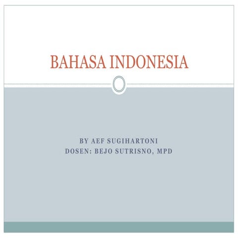Bahasa indonesia