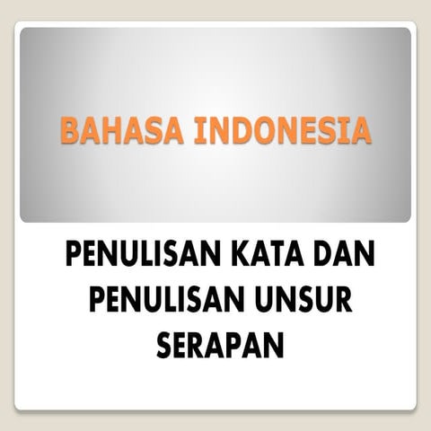 Bahasa indonesia
