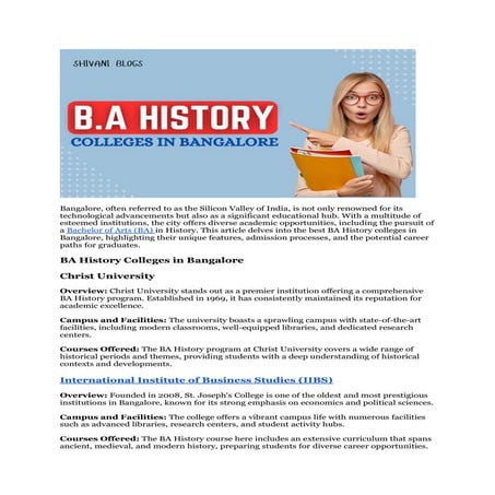 BA History Colleges in Bangalore.....pdf