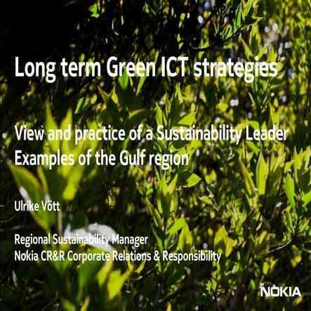 Long term Green ICT strategies