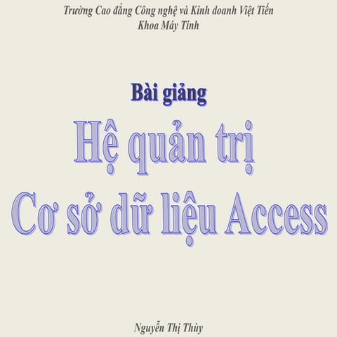 Bai giang-access-2007