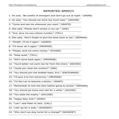 Reported Speech (NC)