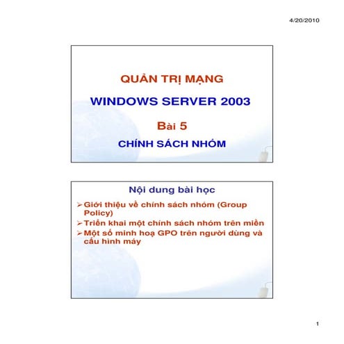 Bai 05   chinh sach nhom