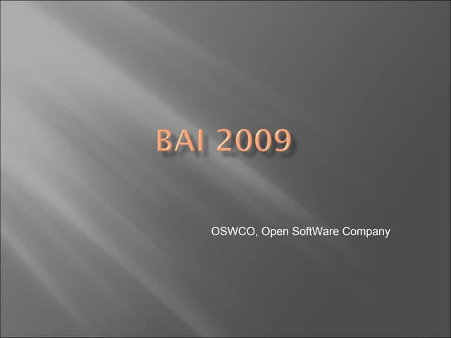 Bank Administration Institute 2009 Open Source