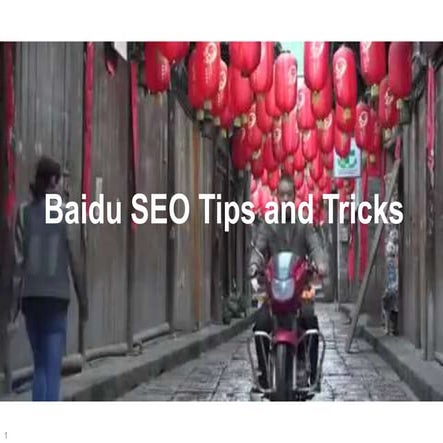 Baidu SEO Tips & Tricks